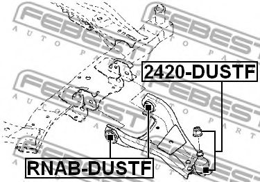 FEBEST RNAB-DUSTF Control Arm-/Trailing Arm Bush